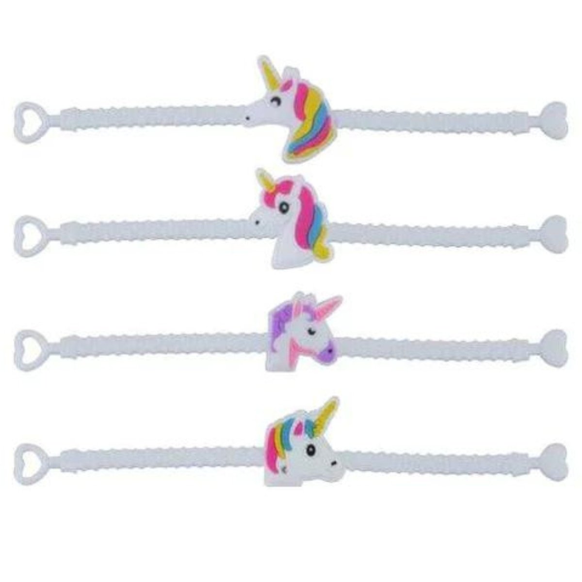 White Unicorn Bracelets (8 Assorted Designs) - PoundToys